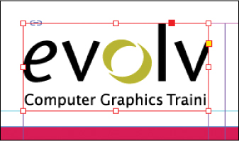 A screenshot shows the text "evolv; Computer Graphic Traini" selected.