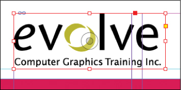A screenshot shows the text "evolv; Computer Graphic Traini" selected.