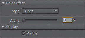 The Alpha slider is set to 0 percent.