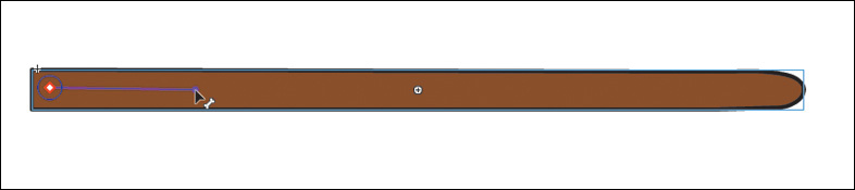 Bone tool creates a bone from the left end to another point in the tail from the previous example.