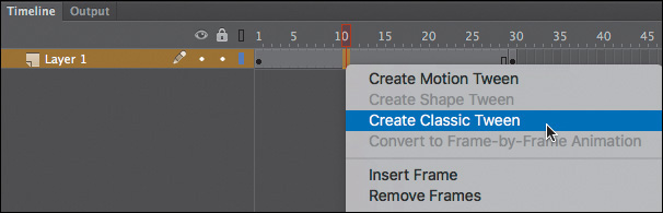 A screenshot shows the right-click options for any frame in Layer 1.