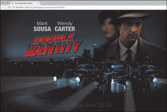 A screenshot displays the converted animation image of the movie poster.