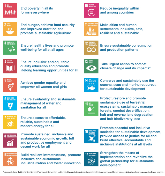 Overview of Sustainable Development Goals (SDGs).