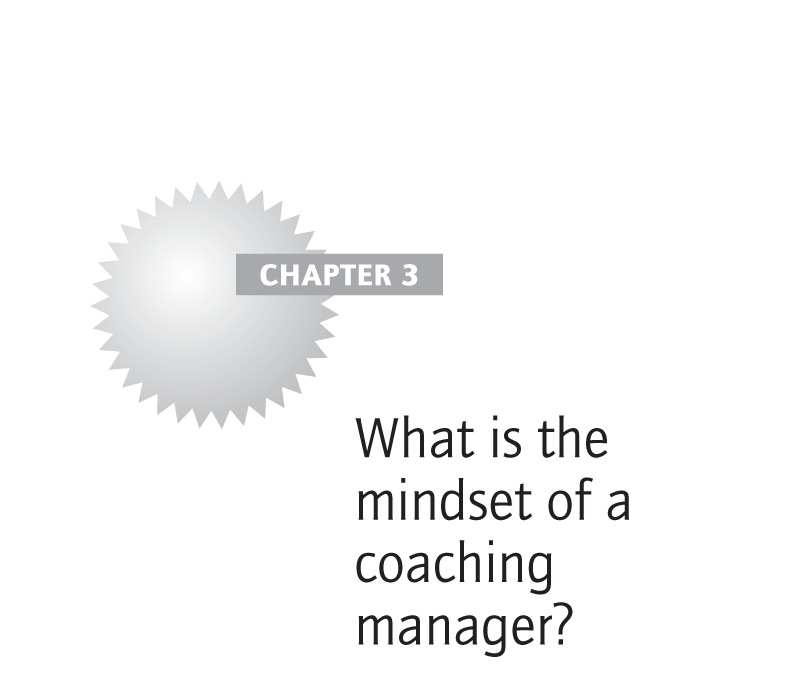 What is the mindset of a coaching manager?