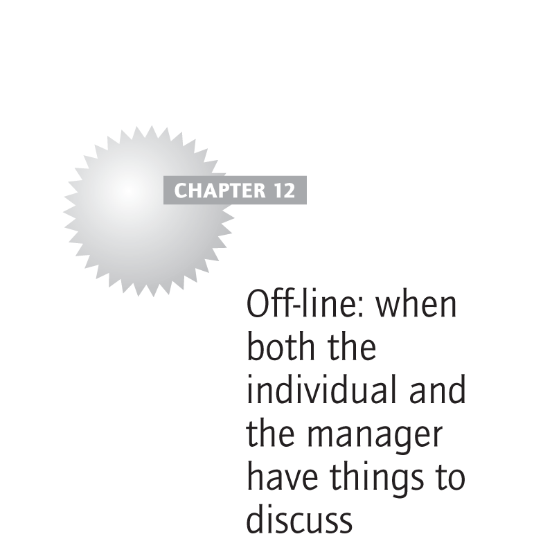 Off-line: when both the individual and the manager have things to discuss