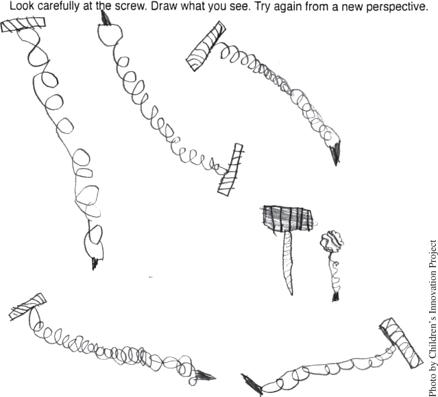 Sketches of a corkscrew.