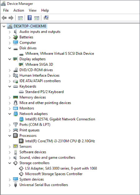 Screenshot of Windows Device Manager.