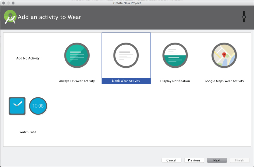 Display of Adding a Wear Activity screen.