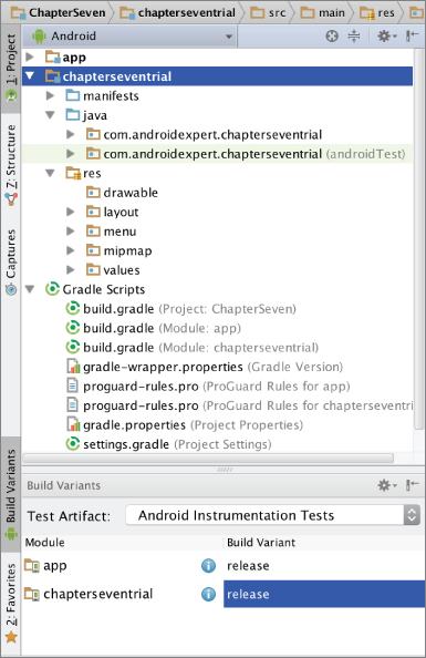 Screenshot of Phone & Tablet module in Project view.