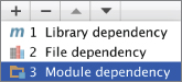 Screenshot showing how to add a dependency.