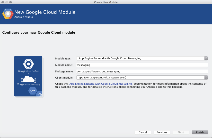 Screenshot of Google Cloud module configuration.