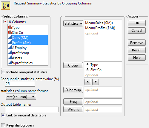 Completed Summary Window