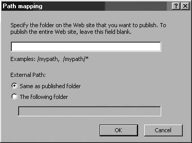 The Path Mapping Dialog Box
