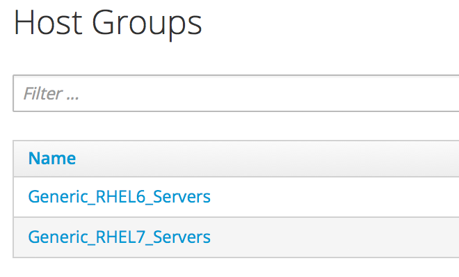 Preparation of Two Satellite 6 Host Groups