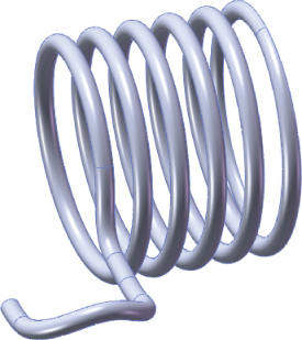 Illustration displaying a coil spring.