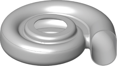 A 3D spiral shell.