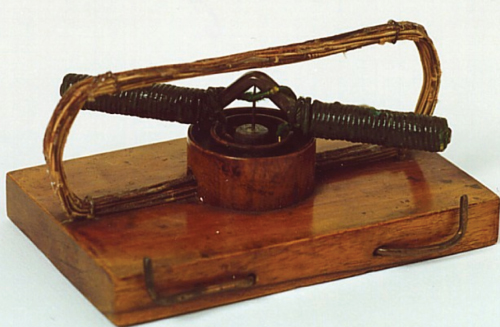 Picture of the World's First Electric Motor: Lightning-Magnetic Self-Rotor that had a stator coil, a rotor, and commutator. 