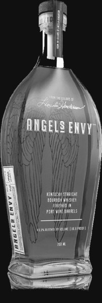 An illustration shows a bottle of whisky named Angel’s Envy.