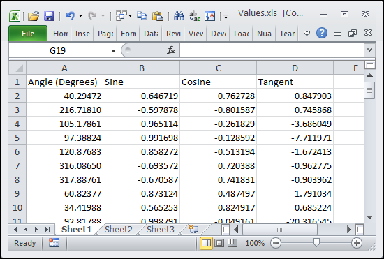Screenshot of an Excel sheet that is highly formatted containing information of various types.