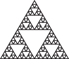 Sierpinski triangle with 8 iterations.