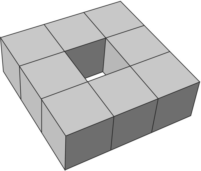 Illustration of a toroidal polyhedral.