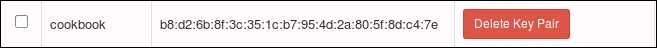 Deleting key pairs