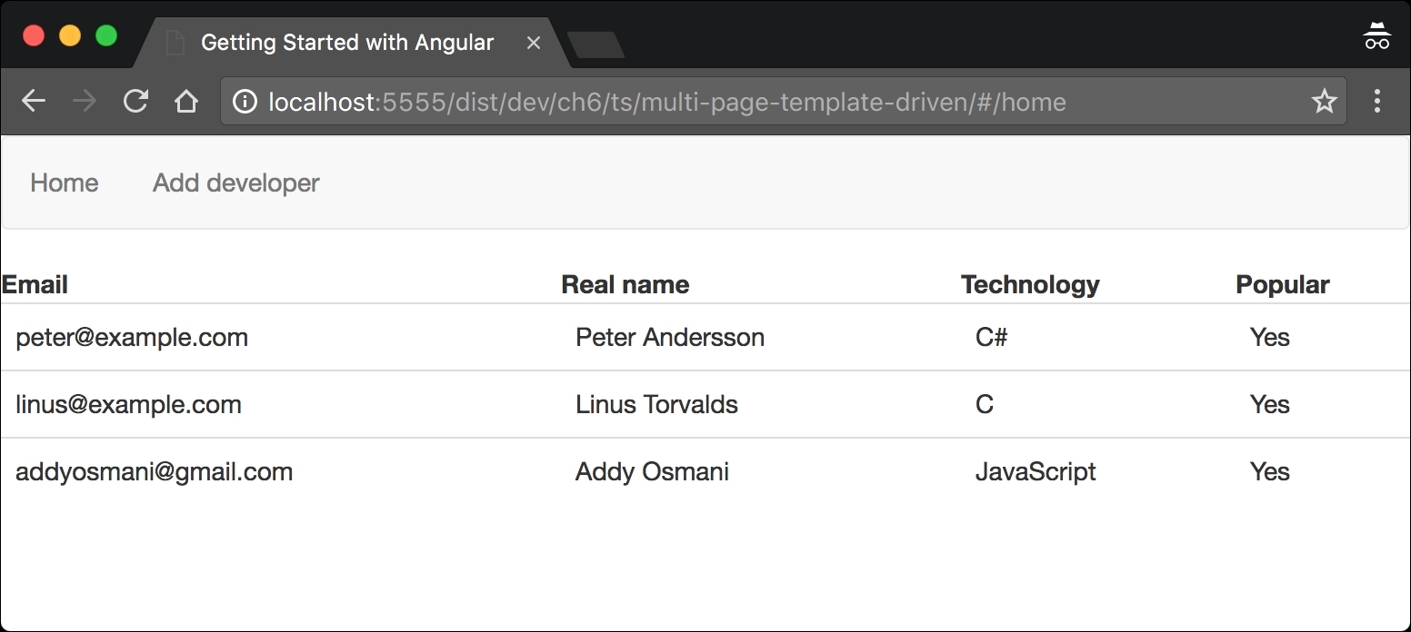 Listing all the stored data