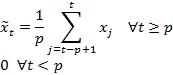 The simple moving average