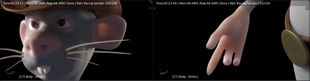 Skin material with Subsurface Scattering