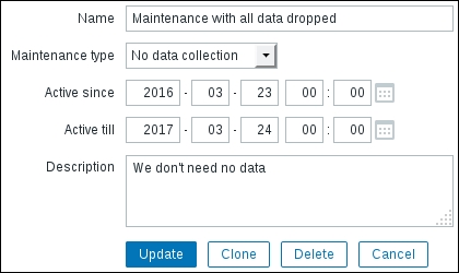 Not collecting data during maintenance