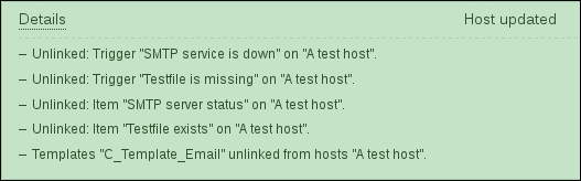 Unlinking templates from hosts