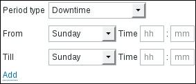 Specifying uptime and downtime