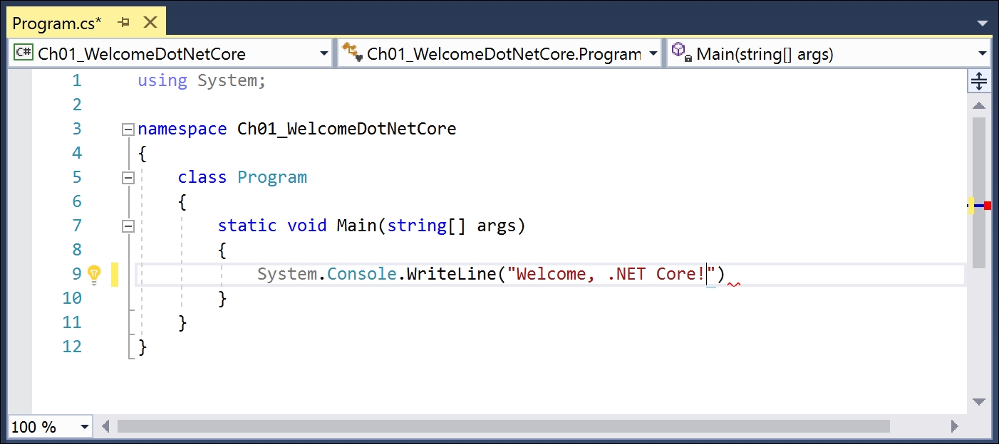 Coding with Visual Studio's editor