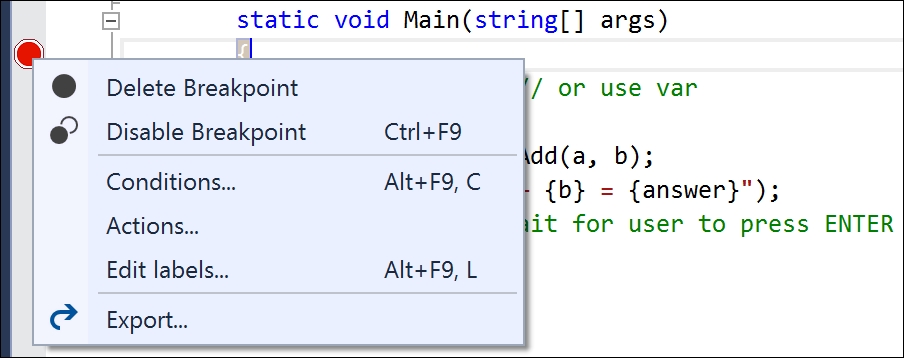 Customizing breakpoints