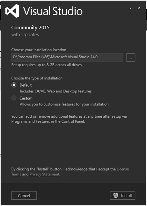 Installing Visual Studio