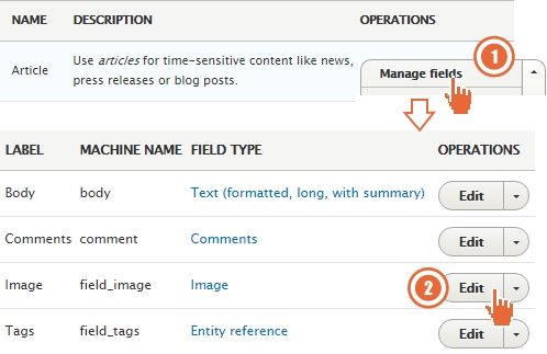 Customizing fields