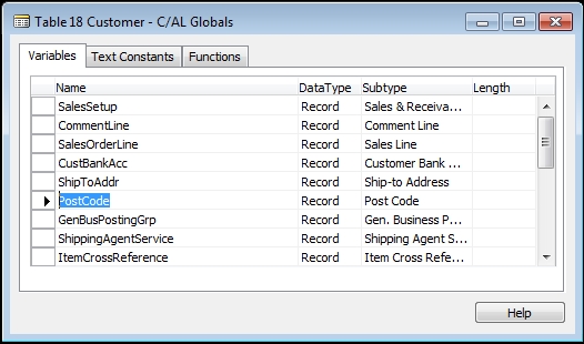 Adding field validation to a table