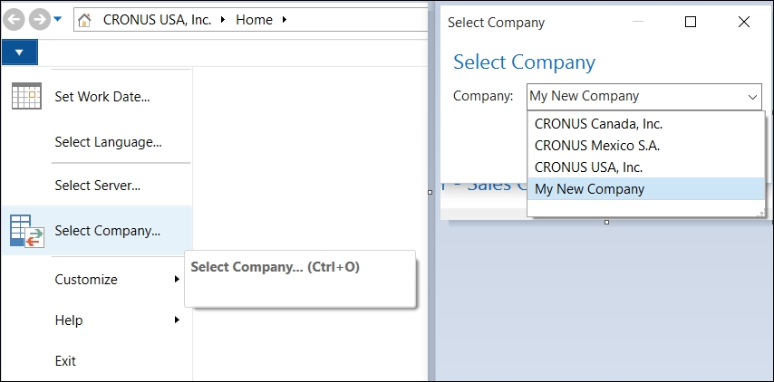 Creating a new company using PowerShell