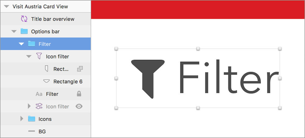 The new filter button with the funnel icon.