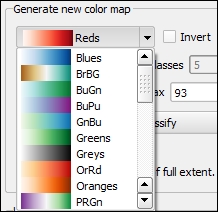 Managing the QGIS color ramp collection