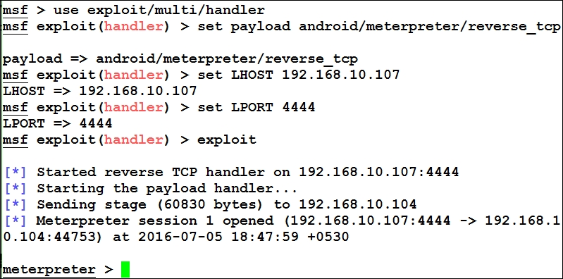 Attacking Android with Metasploit