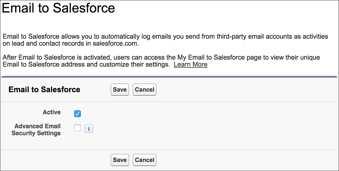 E-mail to Salesforce