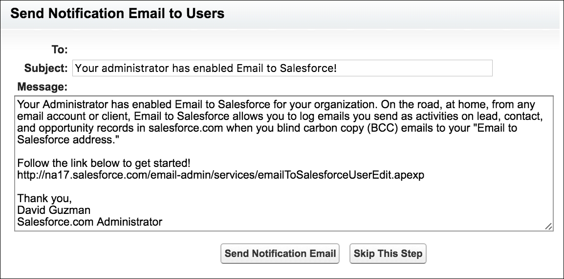 E-mail to Salesforce