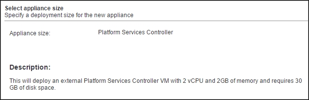 Deploying a PSC appliance