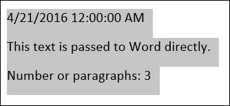 Interop with Microsoft Word