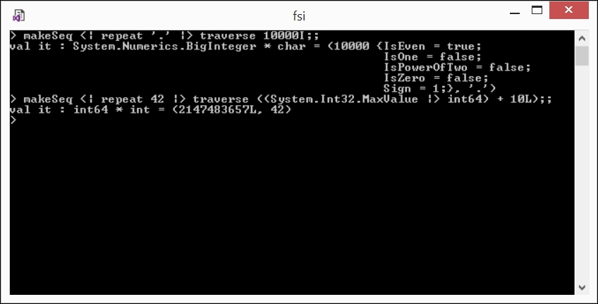 Sequence of an indefinite length as a design pattern