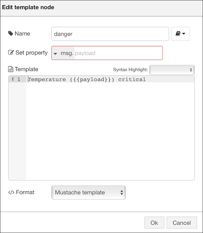 The template node