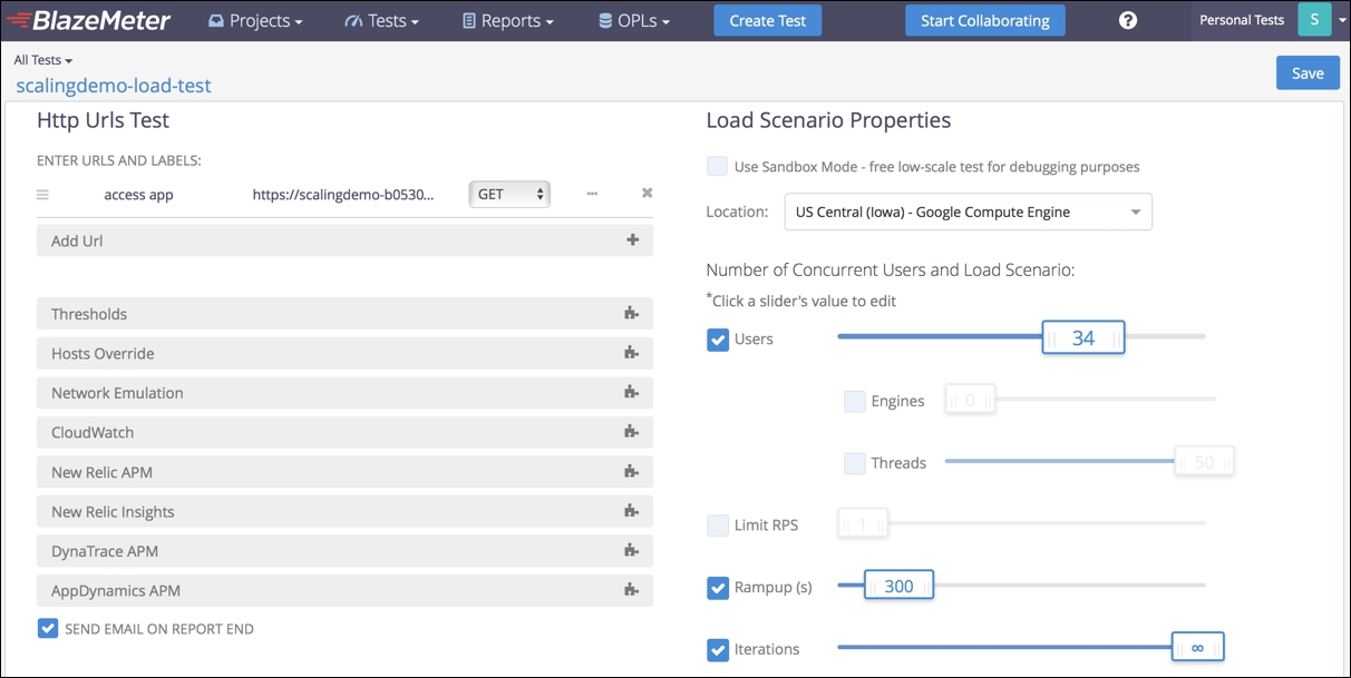 Creating the load test