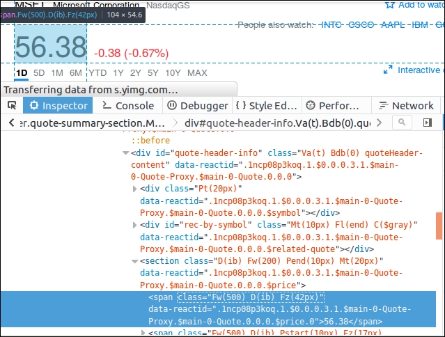 Analysing HTML code and extracting data