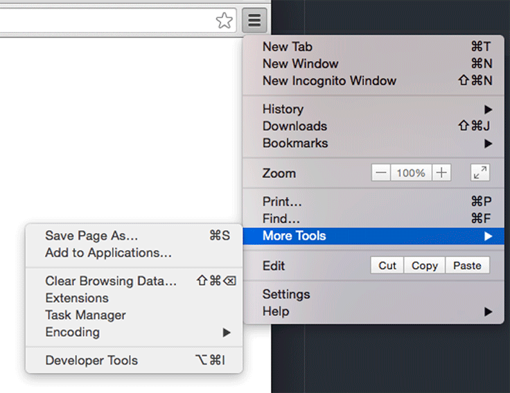 Opening the Developer Tools